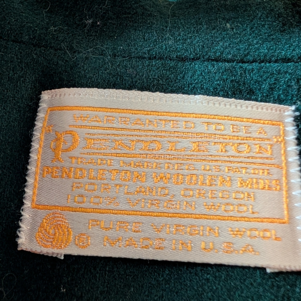 Pendleton Wool Blazer Green EUC VINTAGE - Picture 7 of 7
